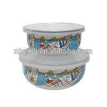 Enamel Ice Storage Bowl & Salad Bowl With pe Lid